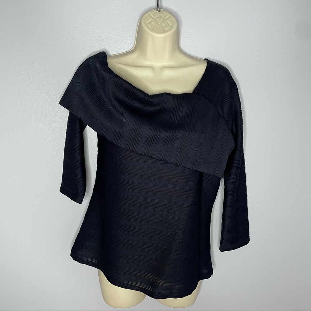 Anthropologie Blue Tassel Off Shoulder Top - Picture 2 of 12